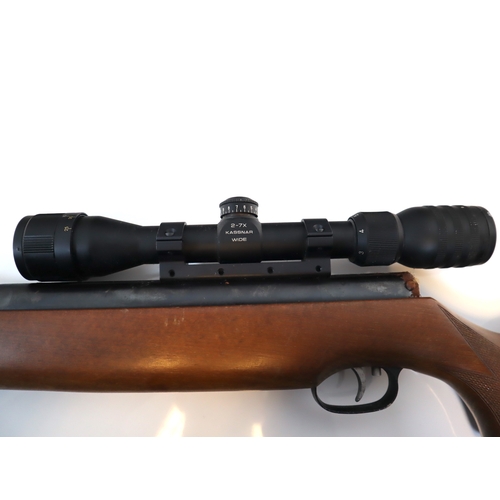 279 - Weihrauch HW 77K Spring Powered Under lever Air Rifle with 2-7x Kassnar Wide Scope