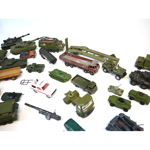 286 - A group of various Dinky & Corgi Die-Cast Military Vehicles / Tanks + other sundry model toys