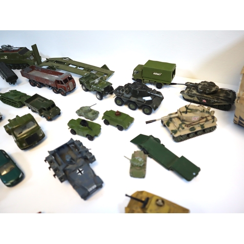 286 - A group of various Dinky & Corgi Die-Cast Military Vehicles / Tanks + other sundry model toys