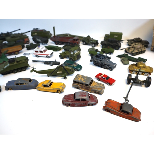 286 - A group of various Dinky & Corgi Die-Cast Military Vehicles / Tanks + other sundry model toys