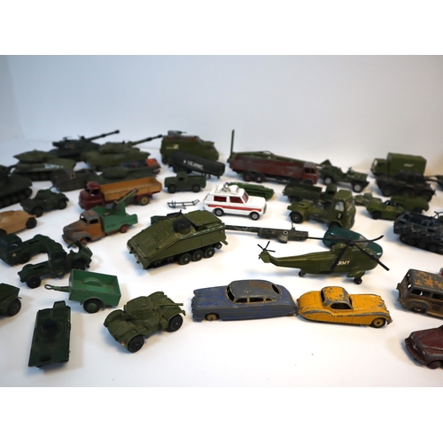 286 - A group of various Dinky & Corgi Die-Cast Military Vehicles / Tanks + other sundry model toys