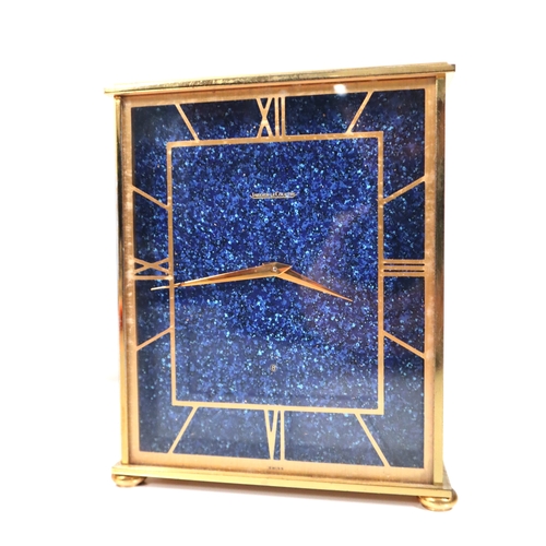 290 - Vintage Jaeger le Coultre Lapis Lazuli Mantel Clock c.1970 with Swiss movement+ late 19th century si... 