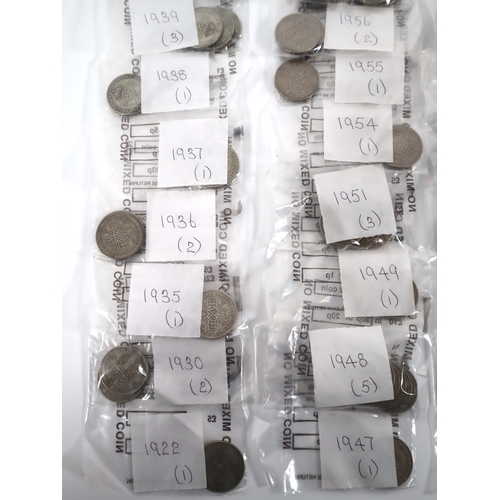 293 - Collection of Circulated Silver & Nickel Florinsdated 1922-1967 with multiples