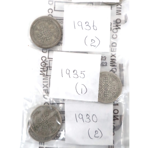 293 - Collection of Circulated Silver & Nickel Florinsdated 1922-1967 with multiples