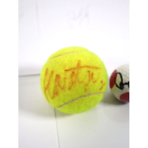 172 - Collection of Sports Personality Signatures Tennis ball signed by ‘Heather Watson’, Golf ball signed... 