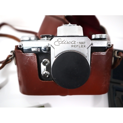 183 - Edixa - Mat Reflex Camera, Bolex 7.5 Macrozoom, SEI Exposure Photometer, lenses, M&W Micrometer + Vi... 