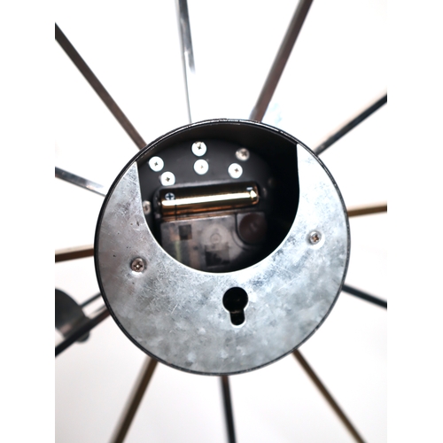 199 - Vitra Star Wall Clock by George Nelson - Featuring a pattern of chrome and brass spindles