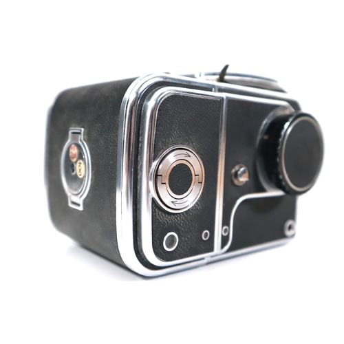 184 - Hasselblad 500 C/M Camera w/ Zeiss-Opton Tessar f2.8 80mm lens and two Hasselblad Film backs with ac... 