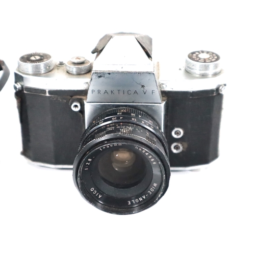 187 - Praktica 35mm SLR Cameras - TL3 f2.8 50mm Carl Zeiss Lens & Praktica VF with f2.8 35mm lens