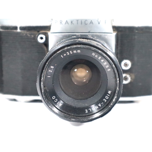 187 - Praktica 35mm SLR Cameras - TL3 f2.8 50mm Carl Zeiss Lens & Praktica VF with f2.8 35mm lens