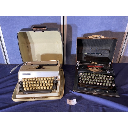 664 - Vintage Gabrielle 25 and Erika type writers