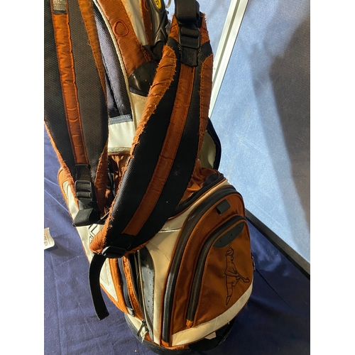 674 - Ping gold bag and a collection of Drivers including Callaway Big Berthas