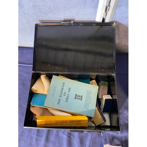 679 - WW2 A.R.P metal medical box and Ammunition box.