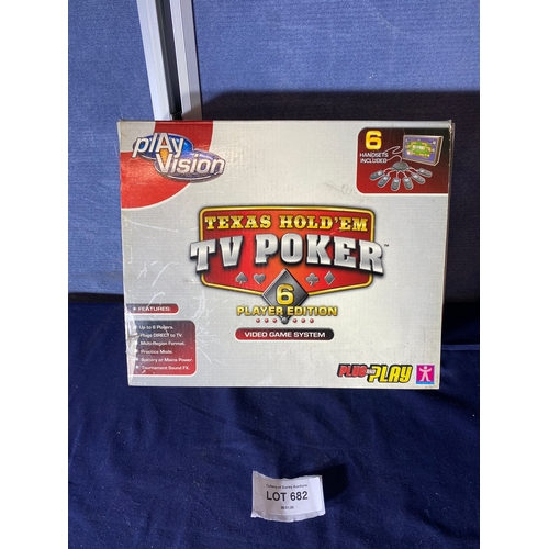 682 - Deluxe revolving Poker rack and Texas Hold'em TV Poker game.