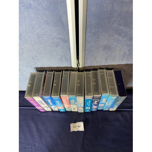 687 - 12 Disney VHS videos