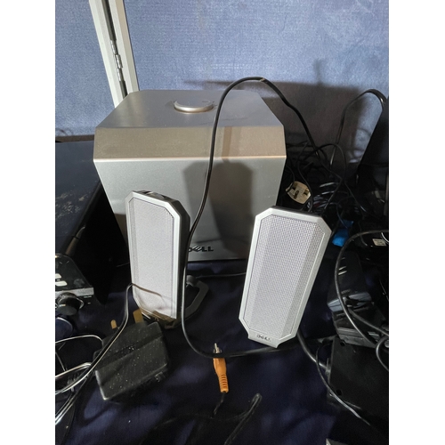 691 - Large collection of miscellaneous computer speakers