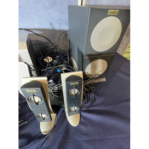 691 - Large collection of miscellaneous computer speakers