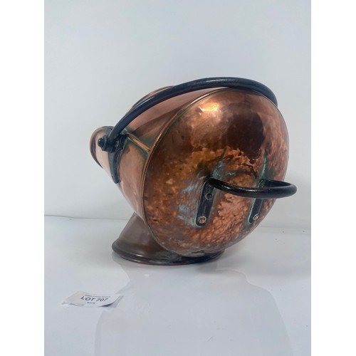 707 - Copper coal bucket/Scuttle