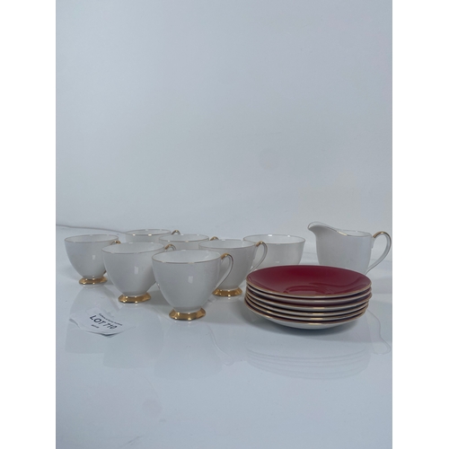 710 - Queen Anne bone china tea set