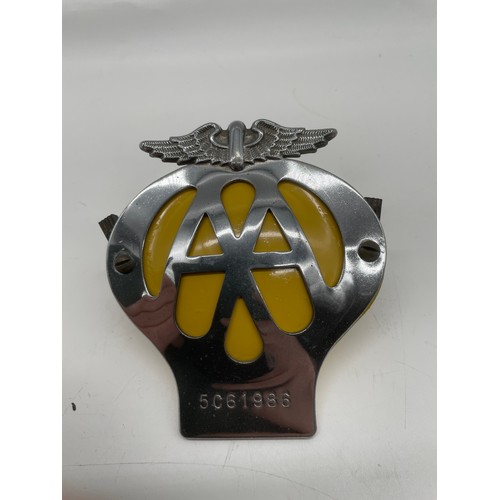 223 - Brass Milners Safe plaque, AA Car Plaque, dummy Ammunition shell and AEC truck