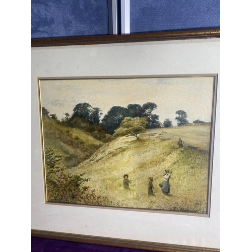 734 - Landscape Signed water colour by G Wilson