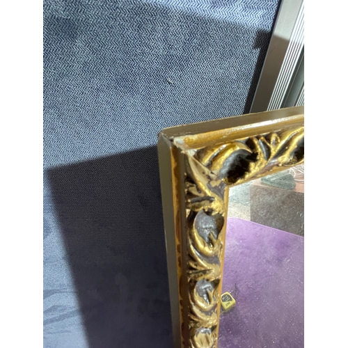 754 - Two rectangular gilt framed rectangular mirrors