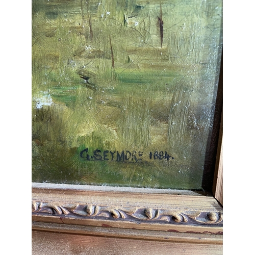 783 - Woodland Oil painting Signed G.Seymore 1884