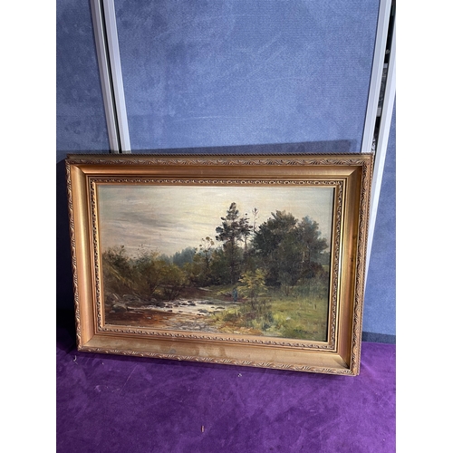 783 - Woodland Oil painting Signed G.Seymore 1884