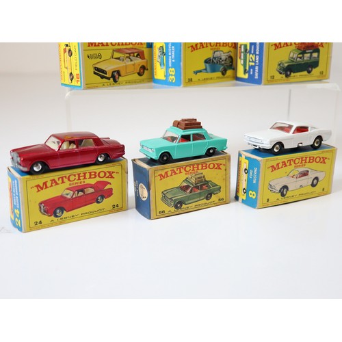 88 - Lesney Matchbox Series - 18e - Field Car - Yellow (red wheels), 38c - Honda Motorcycle and Trailer -... 