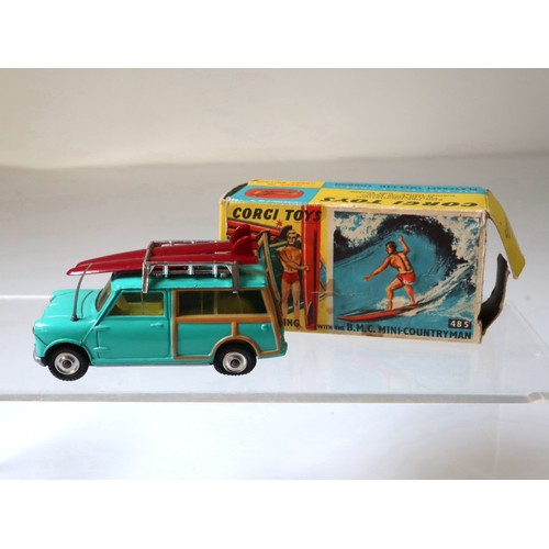 213 - Corgi Toys 485 Surfing with the B.M.C Mini Countryman in box