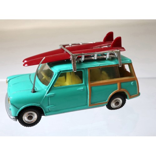 213 - Corgi Toys 485 Surfing with the B.M.C Mini Countryman in box