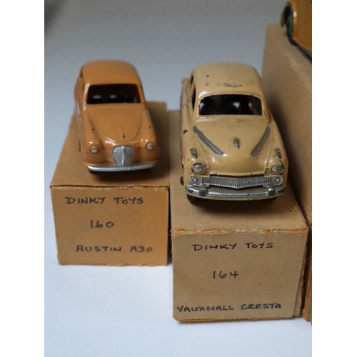 214 - A group of Dinky Toys Die-cast Model Cars c1950's - 160 Austin A30, 151 Triumph 1800 Saloon Renown (... 