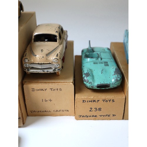 214 - A group of Dinky Toys Die-cast Model Cars c1950's - 160 Austin A30, 151 Triumph 1800 Saloon Renown (... 