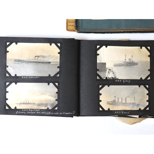 218 - Early 20th century Photo Albums containing a well document history of travels including Kobe Japan 1... 