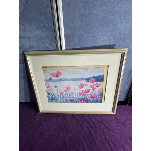 798 - Two floral framed pictures