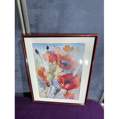 798 - Two floral framed pictures