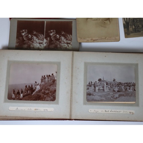 221 - A group of circa 1870-1910 black and white photographs of social history / travels India / Egypt etc... 