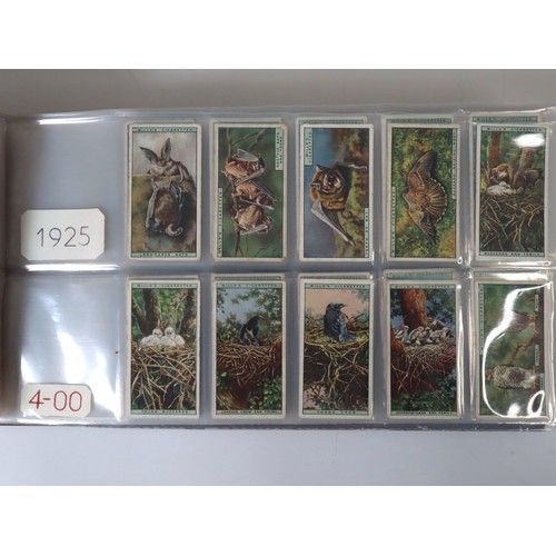 101 - Album Containing Wills & John Player Cigarette Cards Multiple Birds & Butterfly Complete Sets 1915-1... 