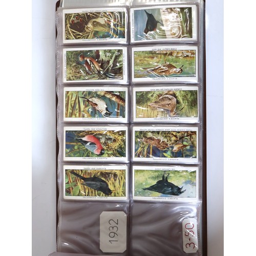 101 - Album Containing Wills & John Player Cigarette Cards Multiple Birds & Butterfly Complete Sets 1915-1... 