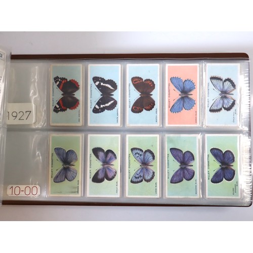 101 - Album Containing Wills & John Player Cigarette Cards Multiple Birds & Butterfly Complete Sets 1915-1... 