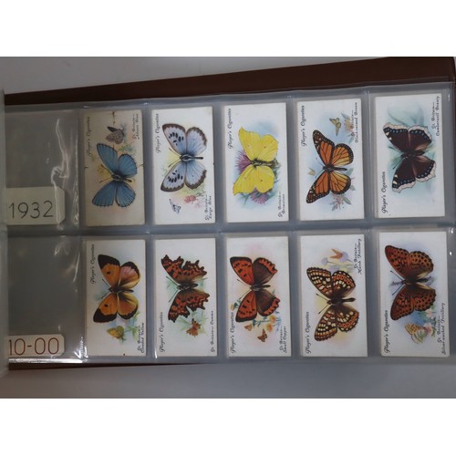 101 - Album Containing Wills & John Player Cigarette Cards Multiple Birds & Butterfly Complete Sets 1915-1... 