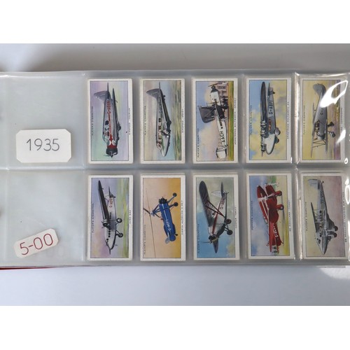 100 - Album Containing Wills & John Player Cigarette Cards Multiple Transport Complete Sets