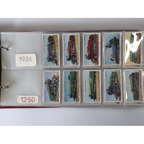 100 - Album Containing Wills & John Player Cigarette Cards Multiple Transport Complete Sets