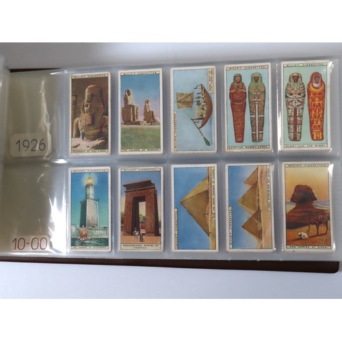 103 - Album Containing Wills & John Player Cigarette Cards Multiple Travel Complete Sets