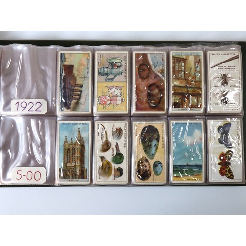 104 - Album Containing Wills & John Player Cigarette Cards Multiple Miscellaneous Favourites Complete Sets