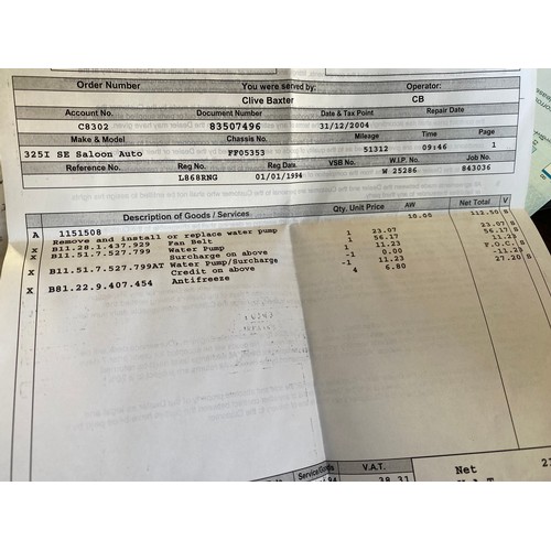 238 - 1994 BMW 325I Mileage - 73841. This car is from a Probate estate. Has not been driven since its last... 