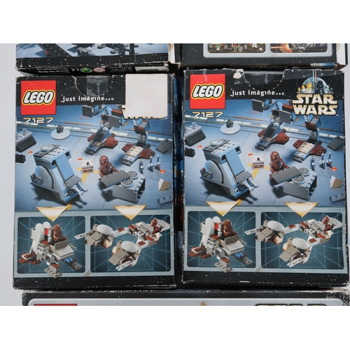 34 - LEGO Star Wars - 7122 Speeder Bikes, 7127 Imperial AT-ST (2), 7143 Jedi Starfighter, 4476 Jabba's Pr... 