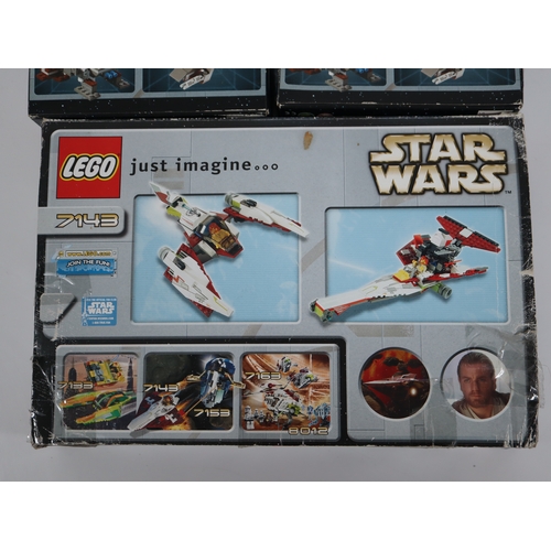 34 - LEGO Star Wars - 7122 Speeder Bikes, 7127 Imperial AT-ST (2), 7143 Jedi Starfighter, 4476 Jabba's Pr... 