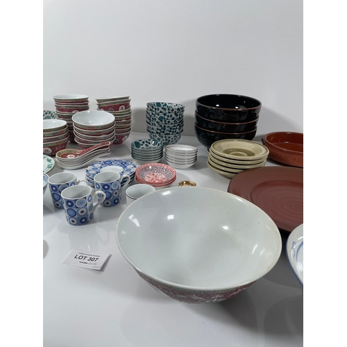 307 - Large quantity of ceramic plates and bowls