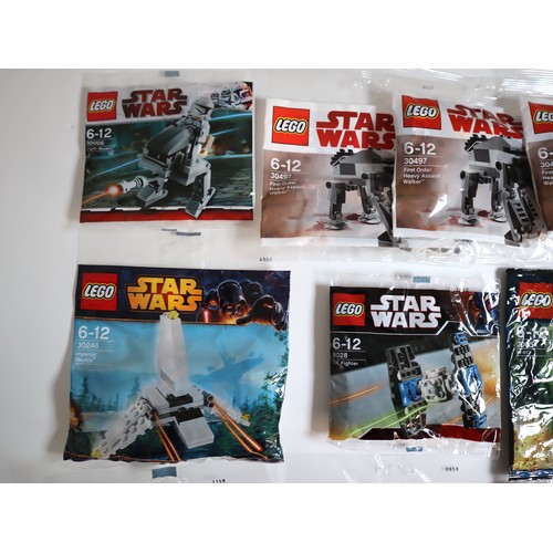 115 - LEGO Star Wars Micro Vehicle Polybags Sealed - Including 20009 AT-TE Walker, 8028 TIE Fighter, 30006... 